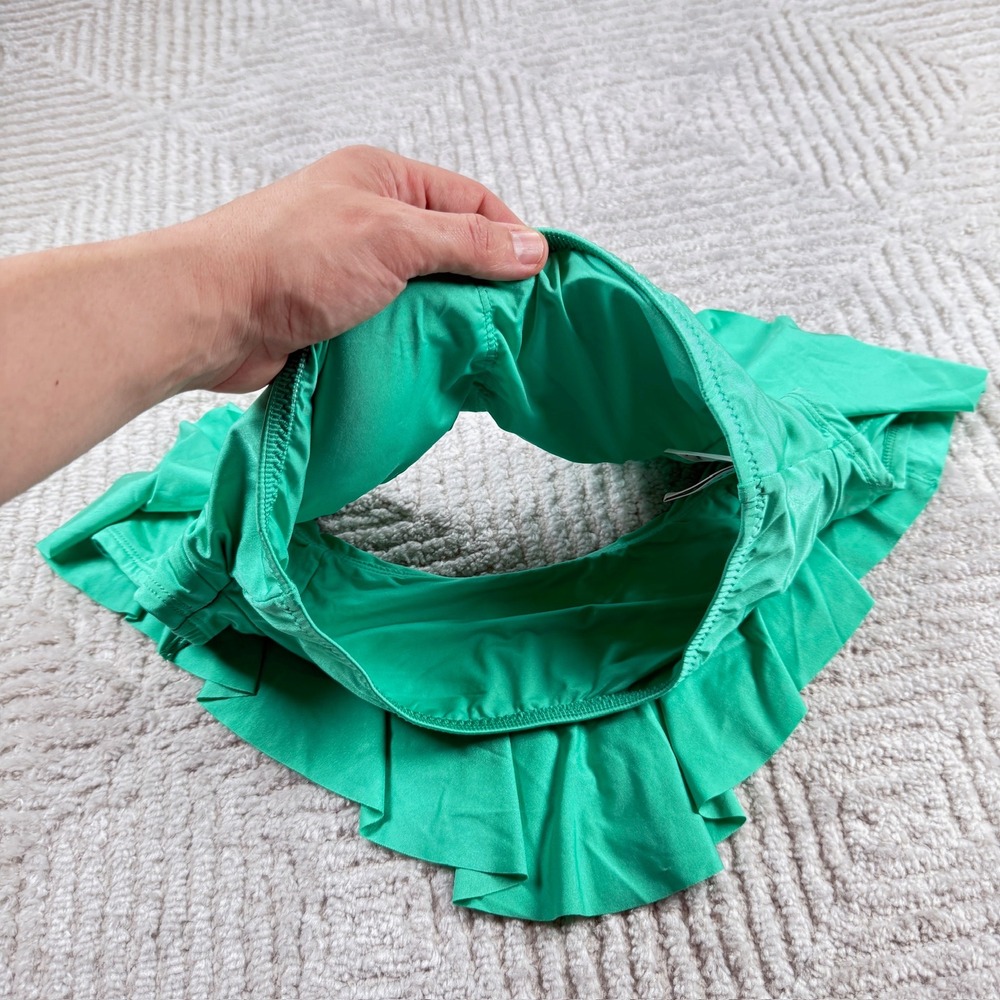 Trina Turk Bikini Top Women's 4 Green Ruffle Off Shoulder Flounce Swim Beach - Picture 6 of 11